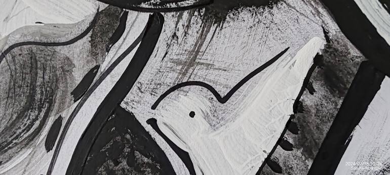 Original Abstract Expressionism Animal Painting by Bo Wang