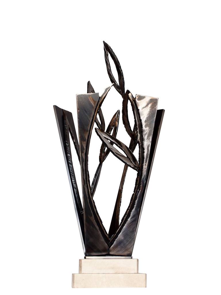 Original Abstract Expressionism Floral Sculpture by Stevlin Yovchev