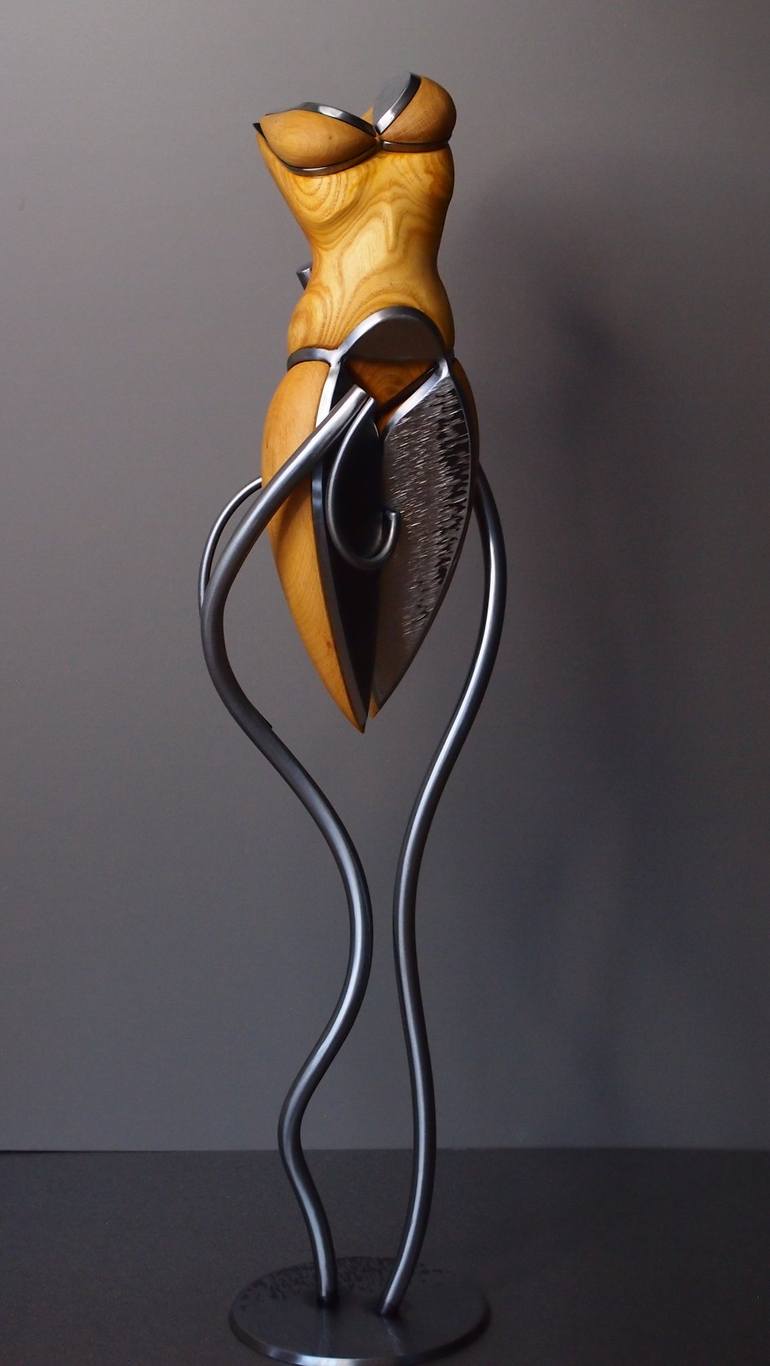 Original Abstract Expressionism Nude Sculpture by Stevlin Yovchev