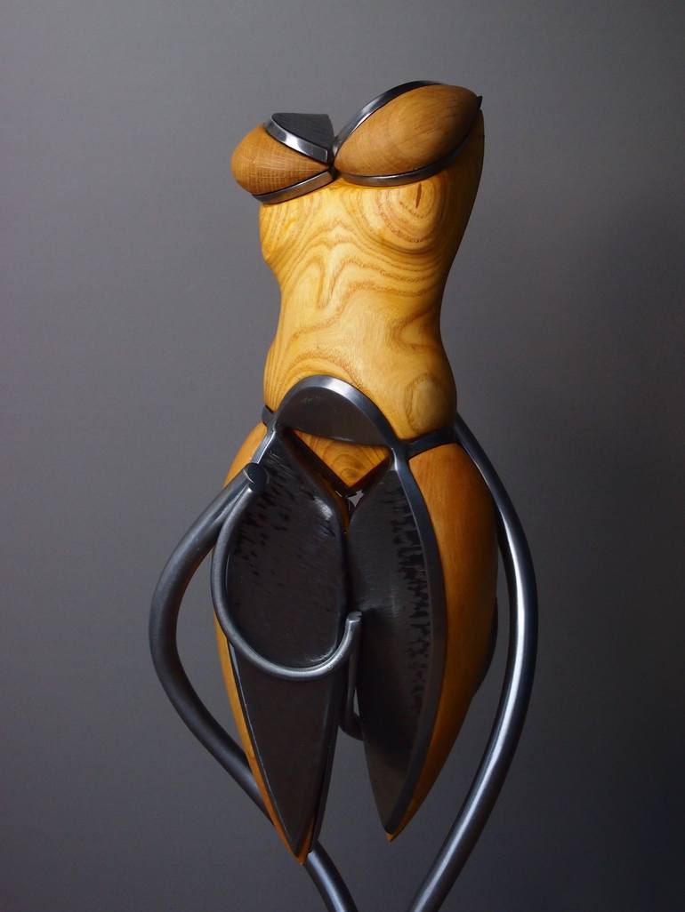 Original Abstract Expressionism Nude Sculpture by Stevlin Yovchev