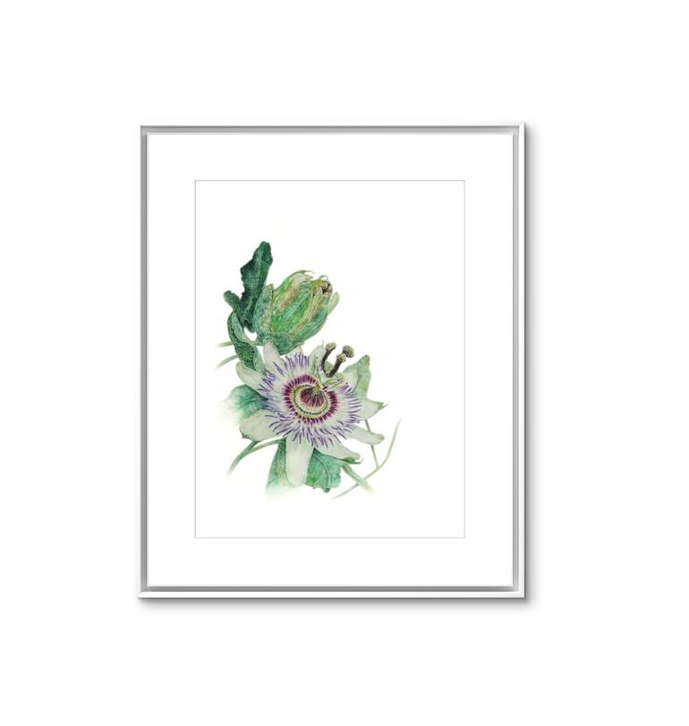 Original Illustration Floral Painting by Caterina Francu