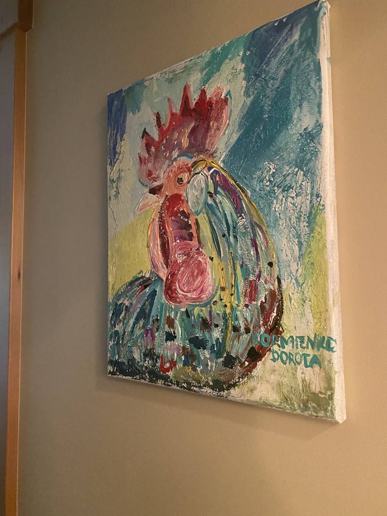 Original Abstract Animal Painting by Dorota Peterson