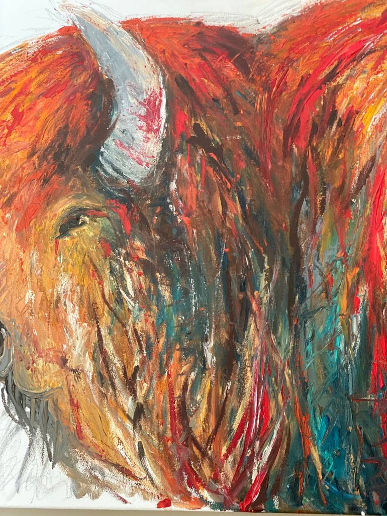 Original Abstract Animal Painting by Dorota Peterson