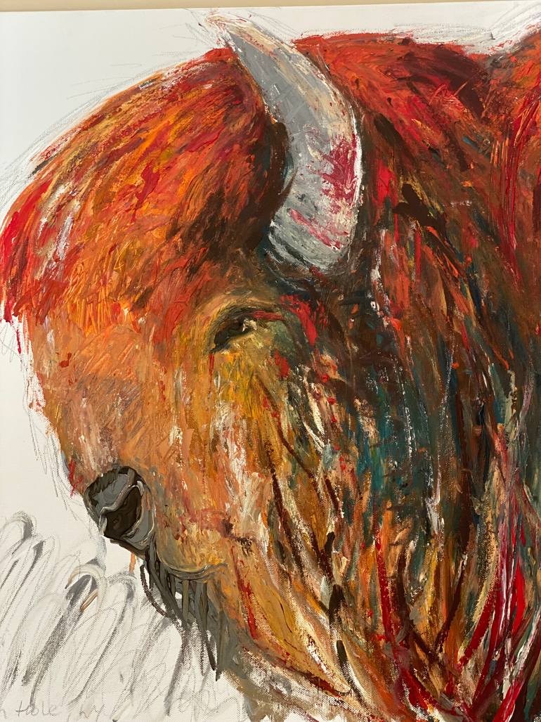 Original Abstract Animal Painting by Dorota Peterson