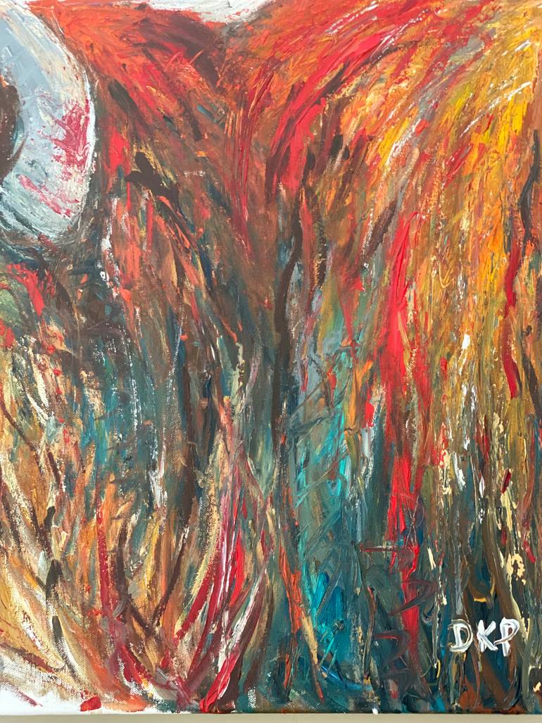 Original Abstract Animal Painting by Dorota Peterson