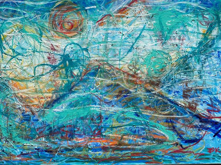 Original Abstract Expressionism Abstract Painting by Dorota Peterson