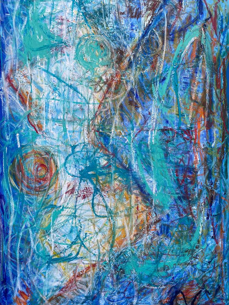 Original Abstract Expressionism Abstract Painting by Dorota Peterson