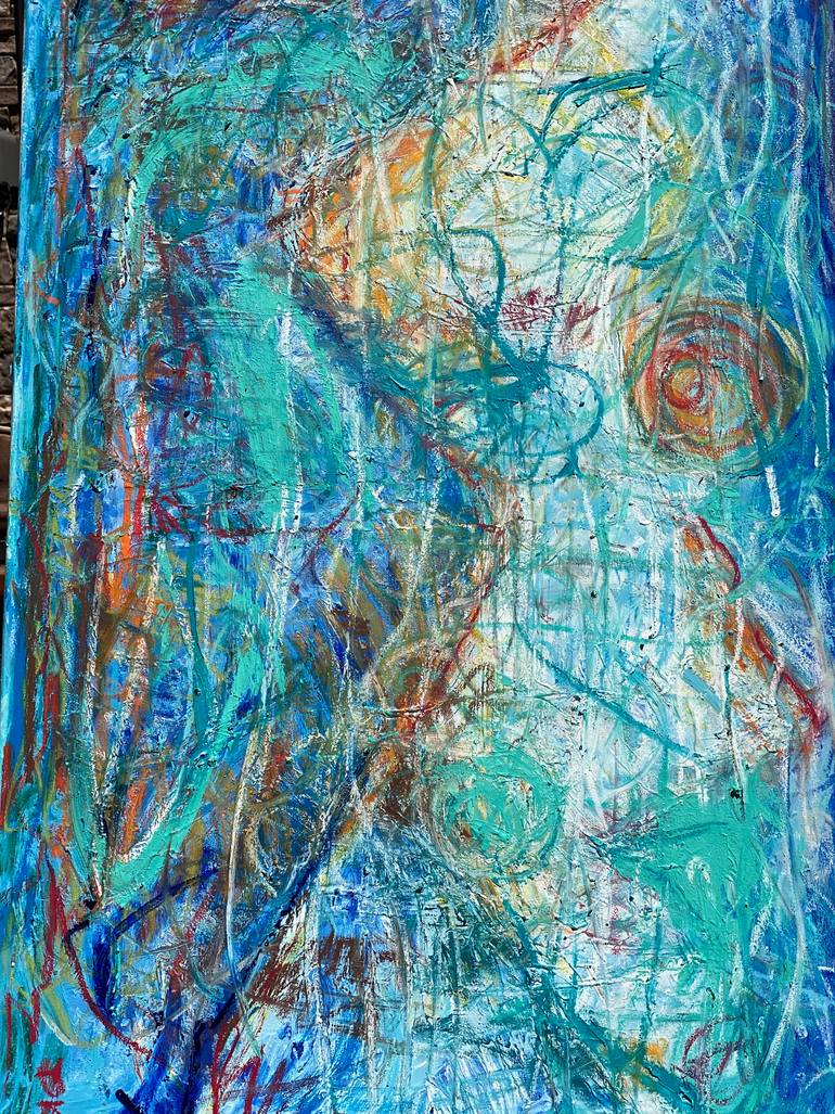 Original Abstract Expressionism Abstract Painting by Dorota Peterson