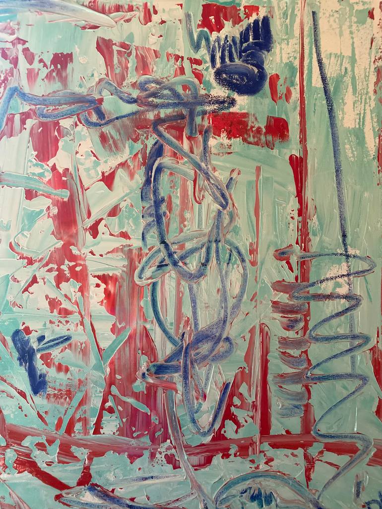 Original Abstract Expressionism Abstract Painting by Dorota Peterson