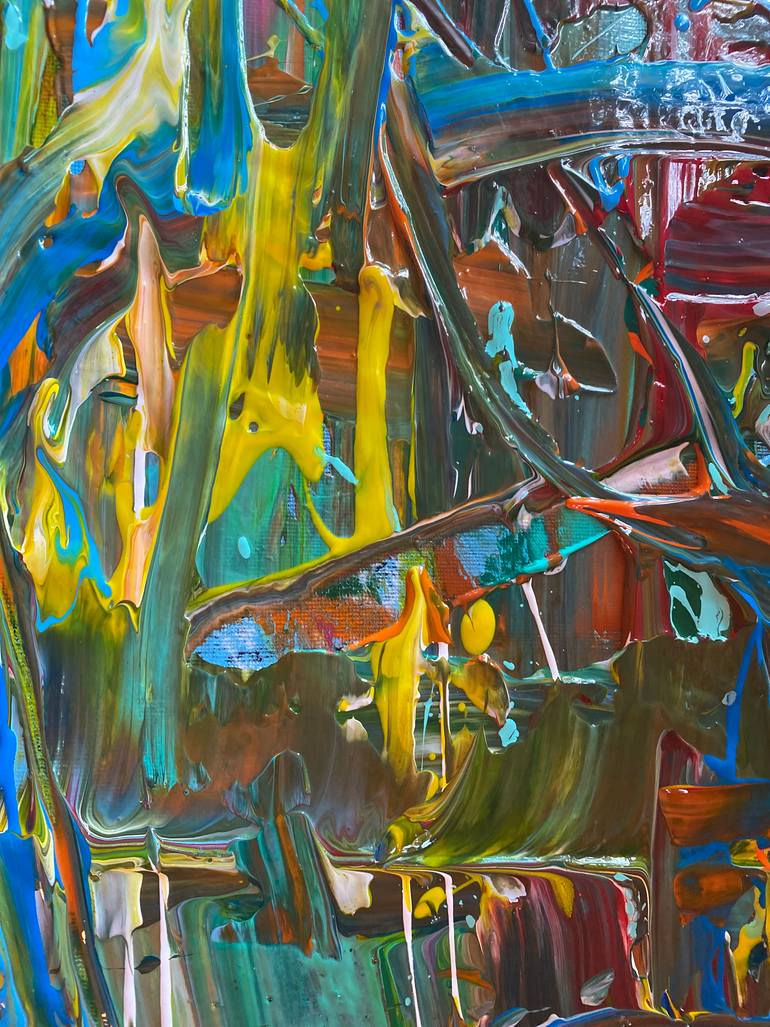 Original Abstract Expressionism Abstract Painting by Dorota Peterson