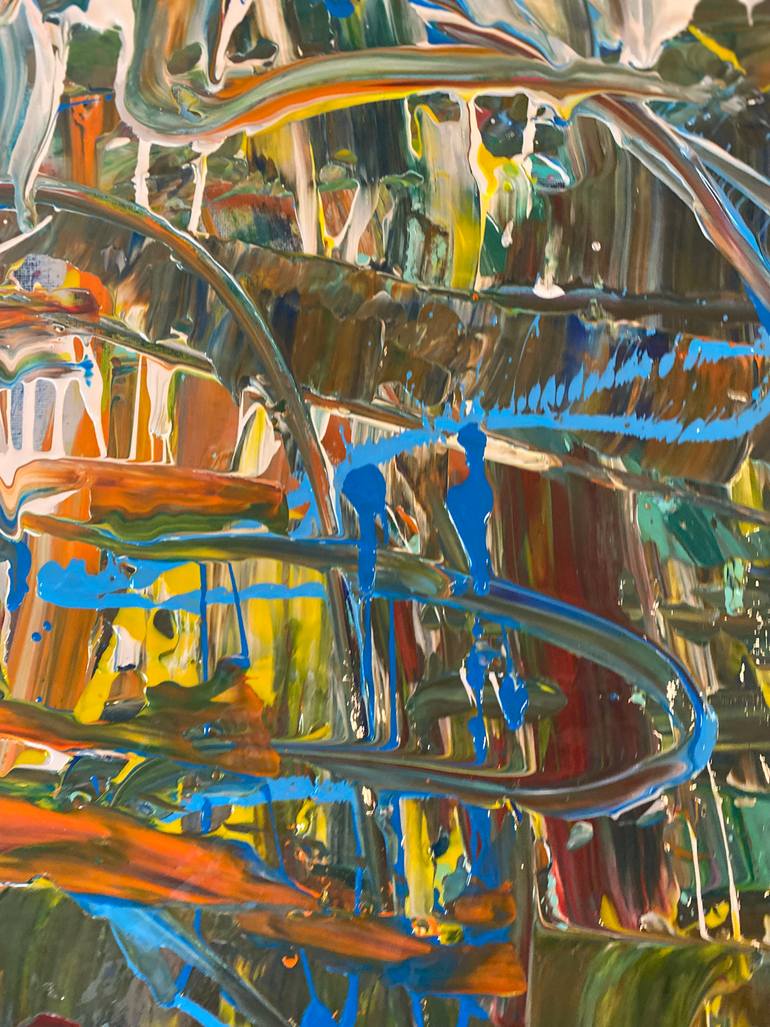 Original Abstract Expressionism Abstract Painting by Dorota Peterson