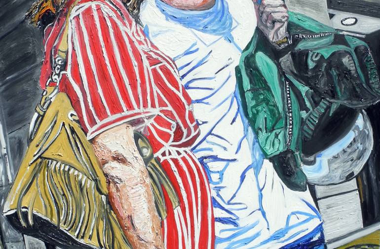 Original Impressionism People Painting by Jérôme Geo Labrunerie