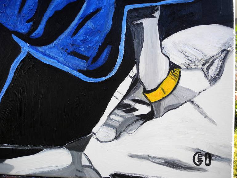 Original Figurative People Painting by Jérôme Geo Labrunerie