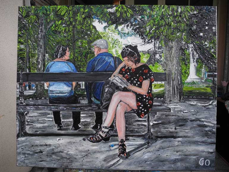 Original Other People Painting by Jérôme Geo Labrunerie