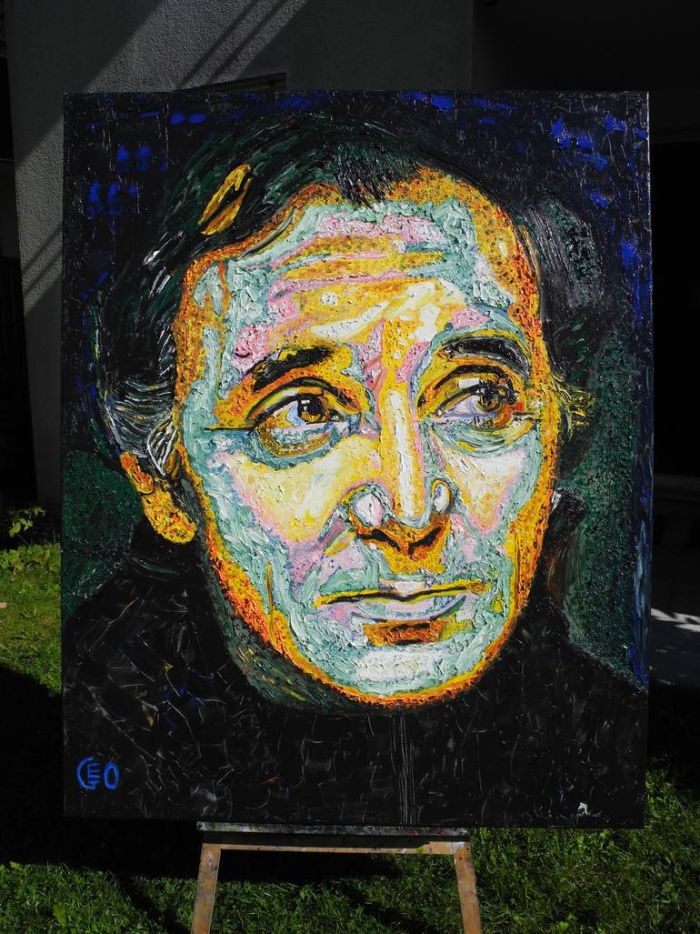 Original Portraiture People Painting by Jérôme Geo Labrunerie