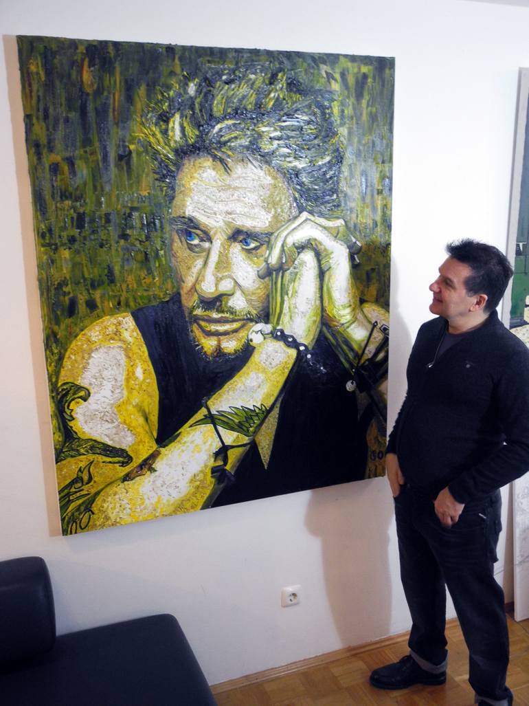 Original Portraiture People Painting by Jérôme Geo Labrunerie