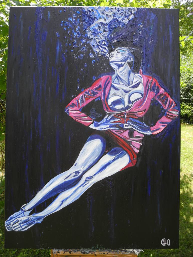 Original Figurative Classical Mythology Painting by Jérôme Geo Labrunerie