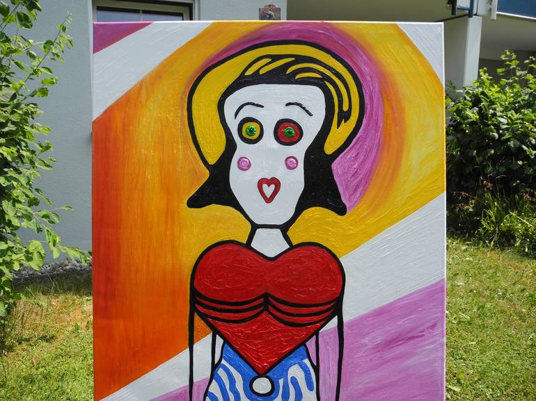 Original Pop Art Women Painting by Jérôme GEO Labrunerie