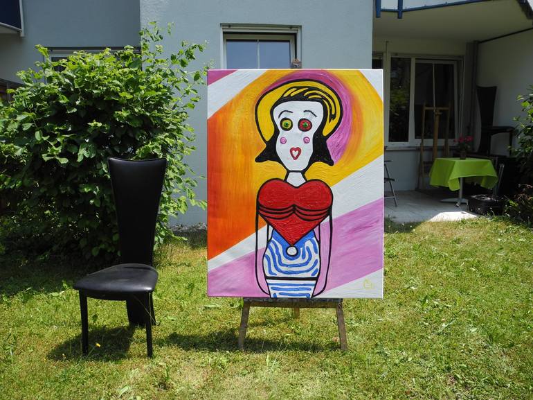 Original Pop Art Women Painting by Jérôme GEO Labrunerie