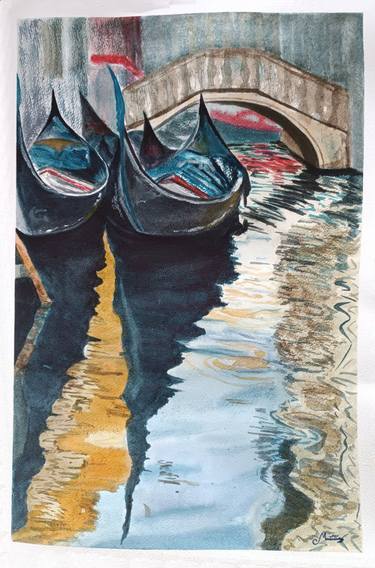 Original Color Field Painting Architecture Paintings by Valeriia Shkurovska