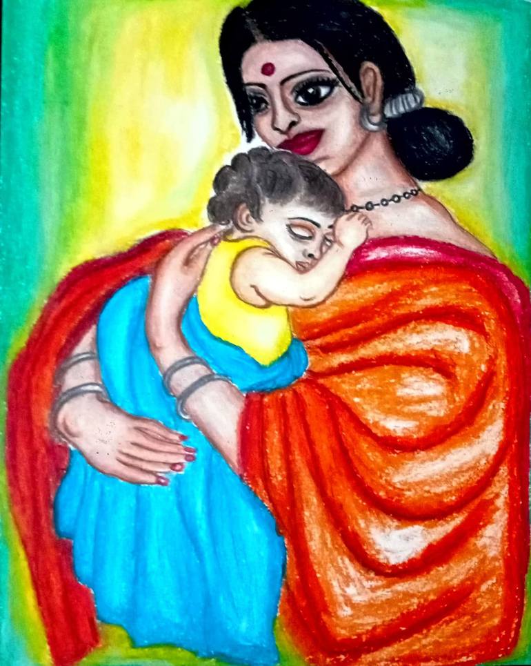 Original Portraiture Love Painting by Devattama Thakurta