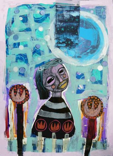 Original Expressionism People Mixed Media by Sara Rodighiero