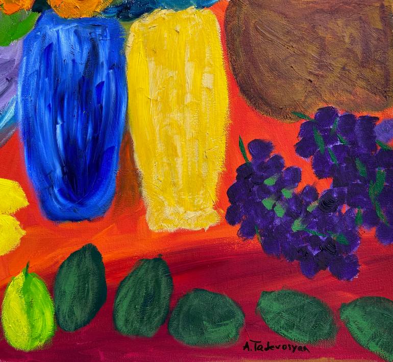 Original Expressionism Still Life Painting by Ashot Tadevosyan