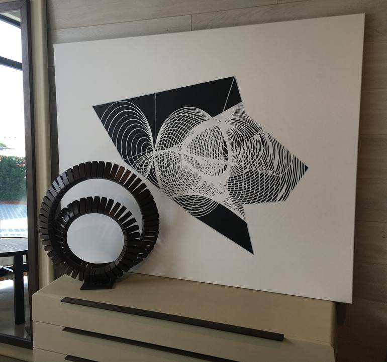 Original Abstract Geometric Painting by Mariana Villafañe