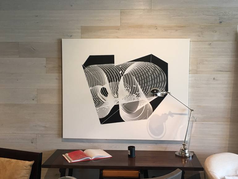 Original Abstract Geometric Painting by Mariana Villafañe