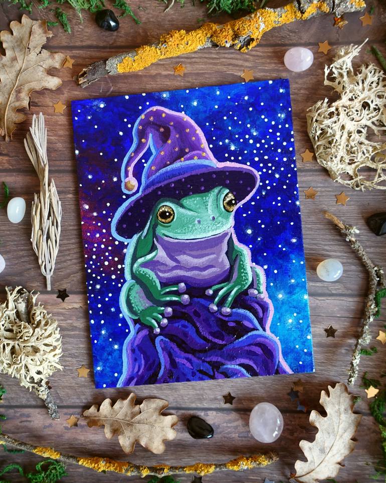 Original Folk Animal Painting by Sombras Blancas