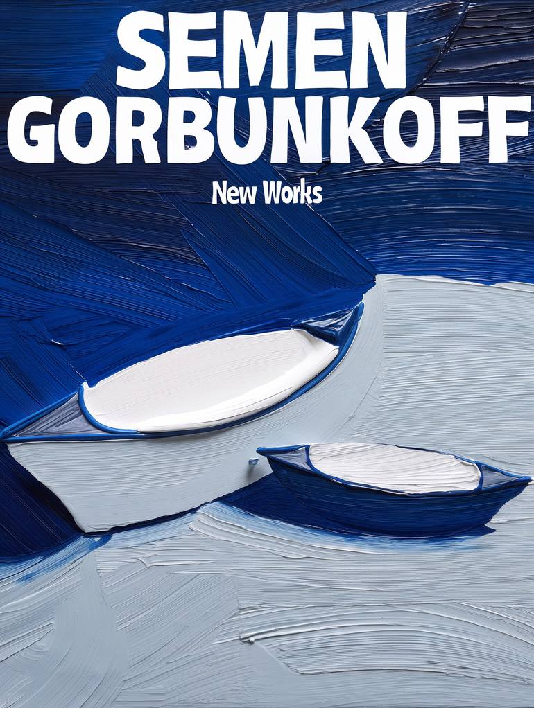 Original Color Field Painting Boat Digital by Semen Gorbunkoff