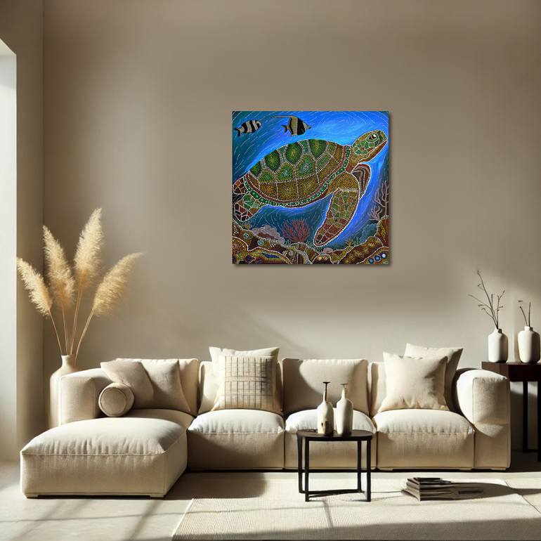 Original Abstract Animal Painting by Keishi Rae