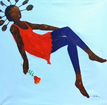 Original Abstract Expressionism Women Paintings by Kuti Yusuf Olajide 