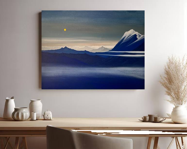 Original Symbolism Landscape Painting by Dev Chandra