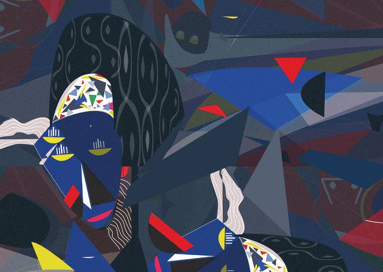 Original Cubism Abstract Digital by Dev Chandra