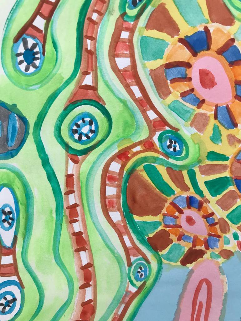 Original Abstract Expressionism Abstract Mixed Media by Benjamin Iddouche