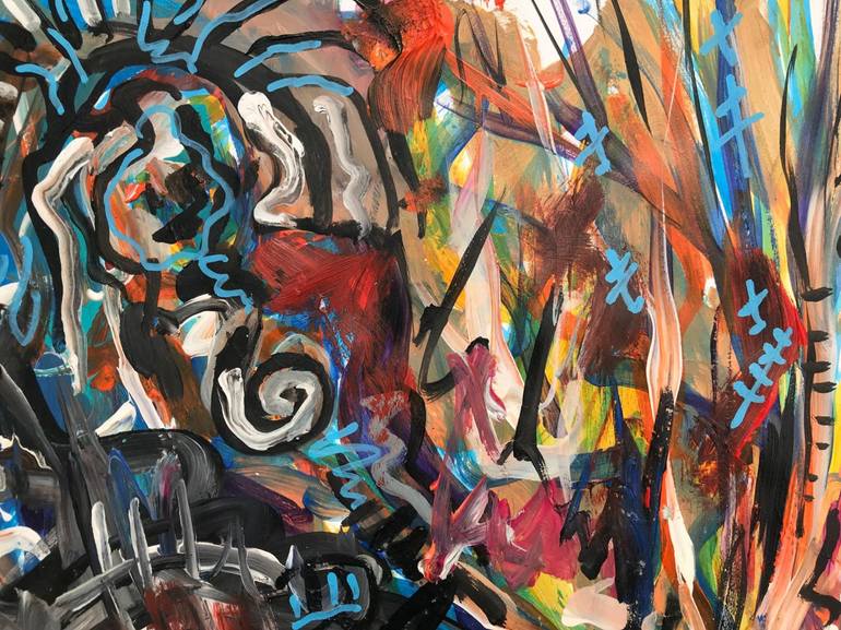 Original Abstract Fantasy Painting by Benjamin Iddouche