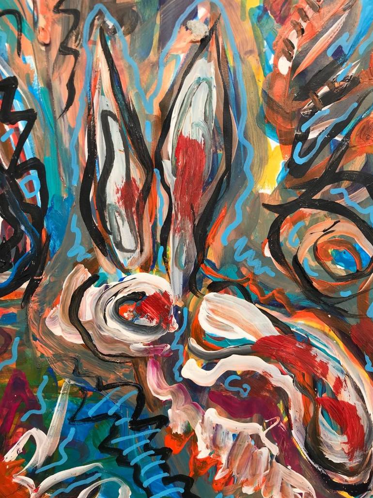 Original Abstract Fantasy Painting by Benjamin Iddouche