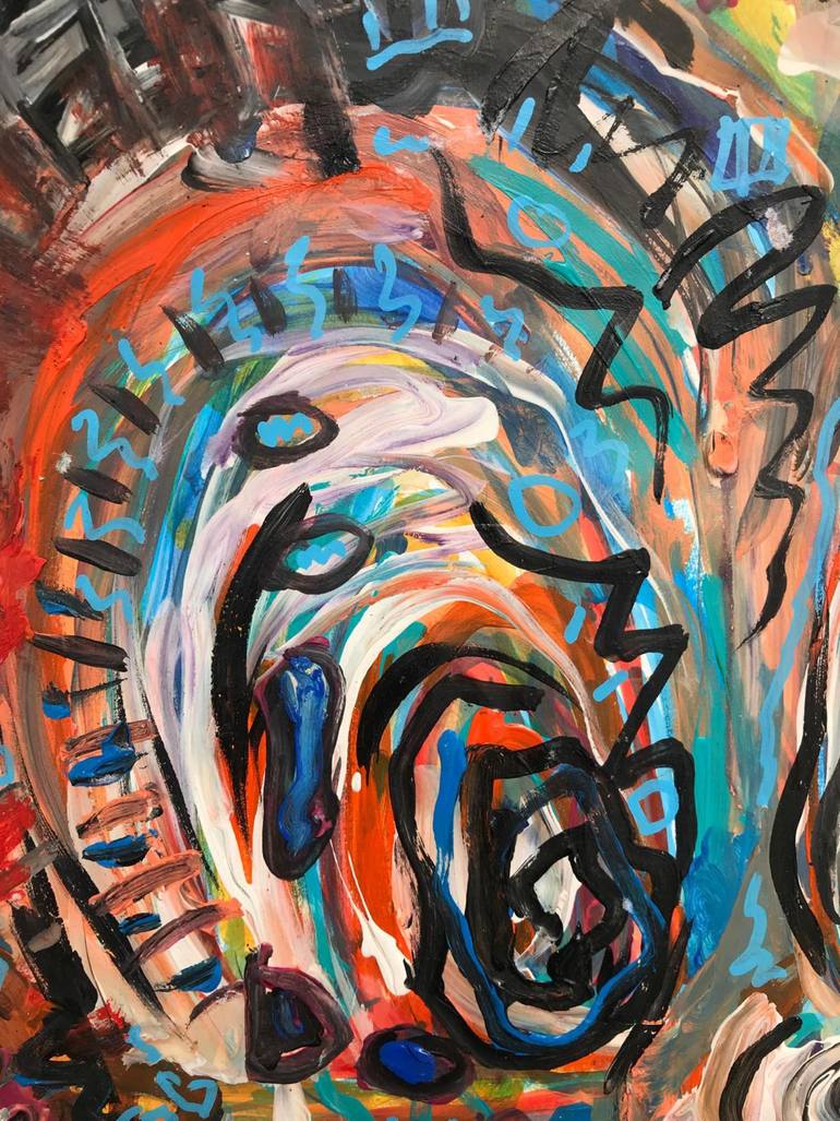 Original Abstract Fantasy Painting by Benjamin Iddouche