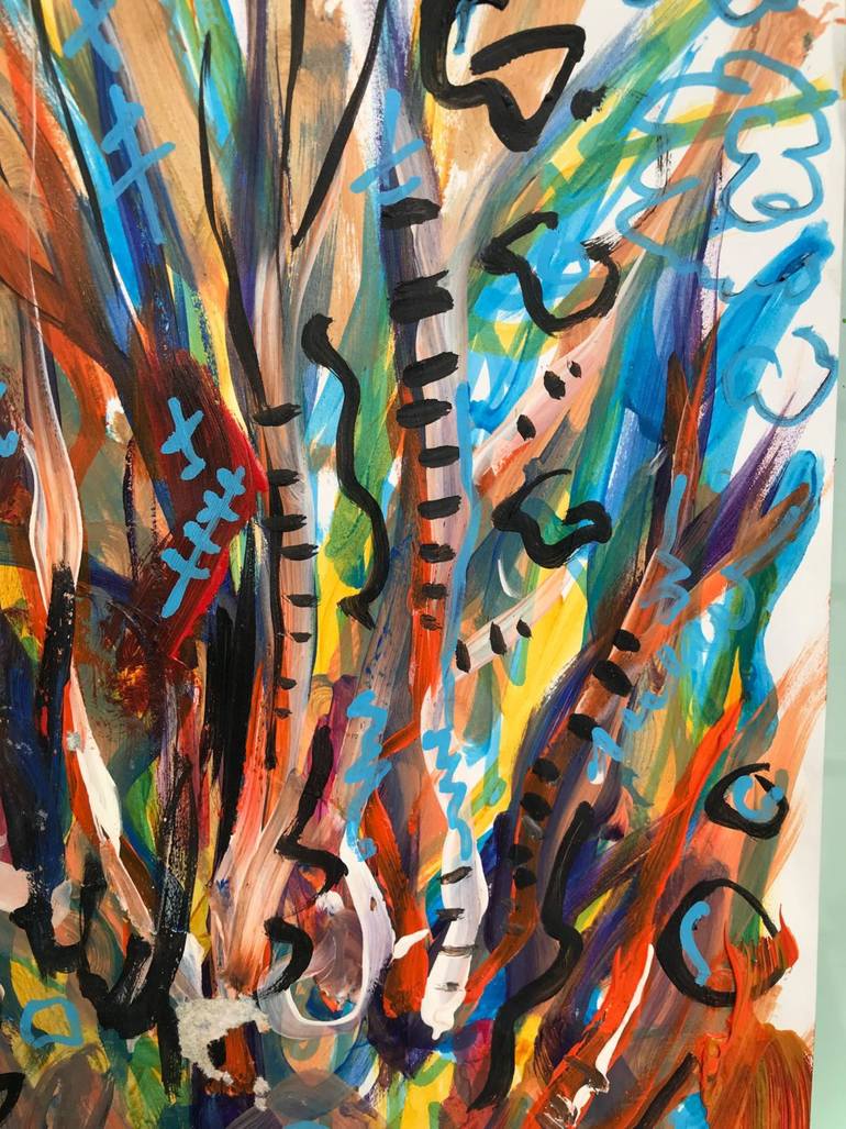 Original Abstract Fantasy Painting by Benjamin Iddouche