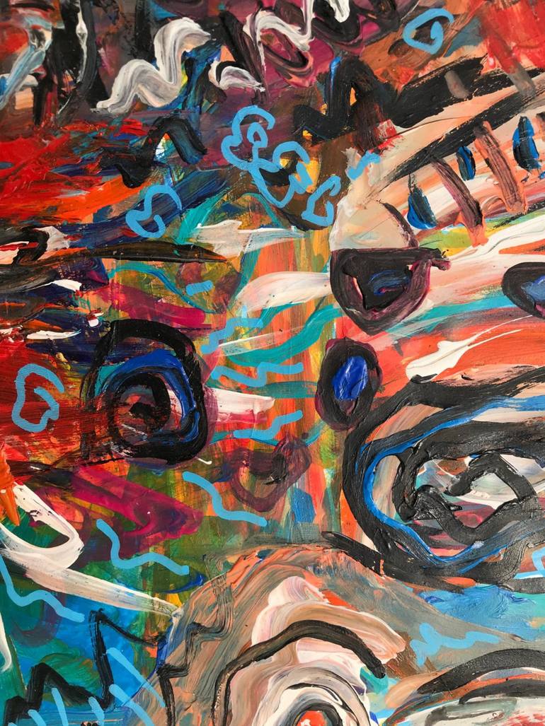 Original Abstract Fantasy Painting by Benjamin Iddouche