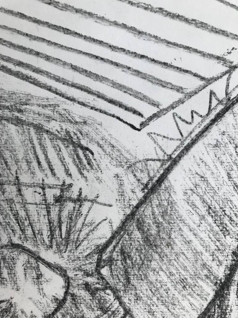Original Abstract Expressionism Abstract Drawing by Benjamin Iddouche