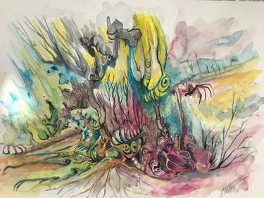 Original Abstract Expressionism Abstract Painting by Benjamin Iddouche