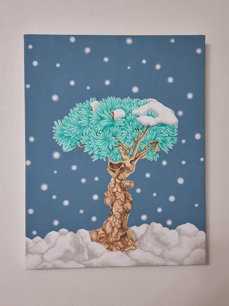 Original Contemporary Christmas Painting by Eunjoo Choi