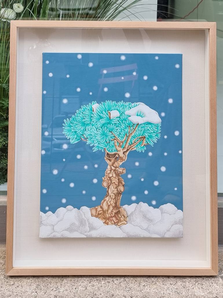 Original Contemporary Christmas Painting by Eunjoo Choi