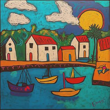 Original Abstract Seascape Painting by Doug Shepardson