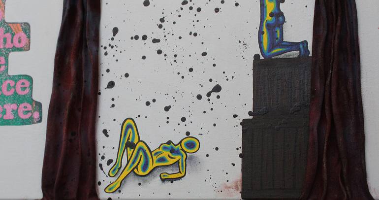 Original Surrealism Abstract Mixed Media by Sam Rueger
