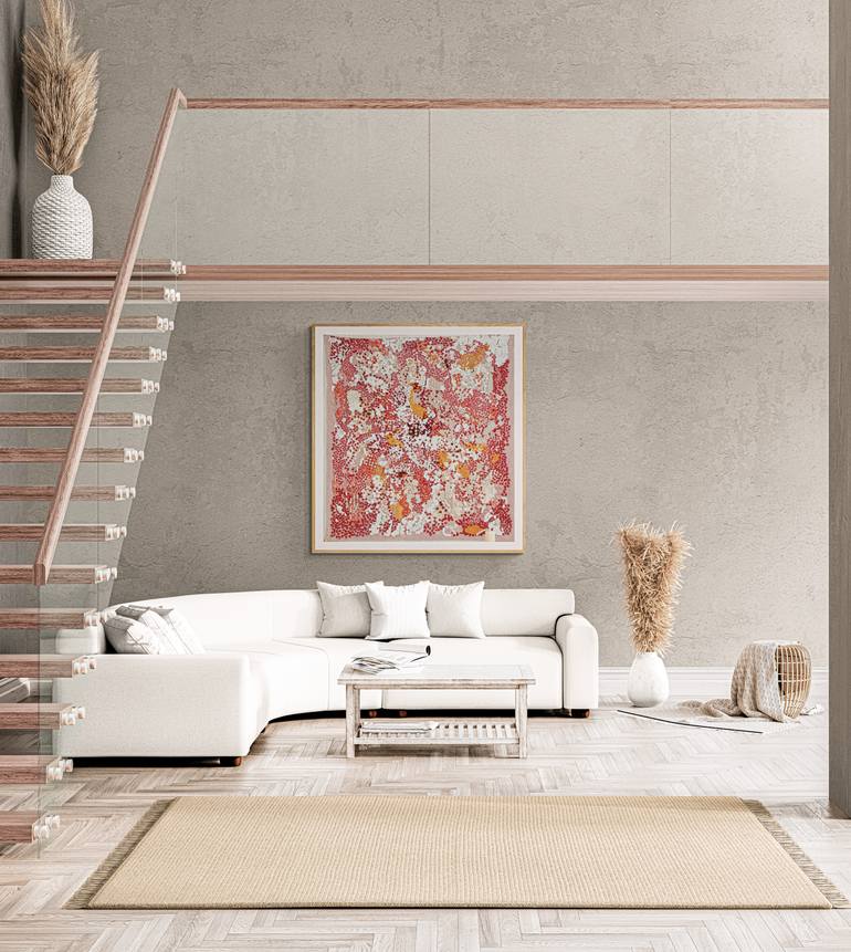 Original Abstract Nature Mixed Media by Roja Amiri