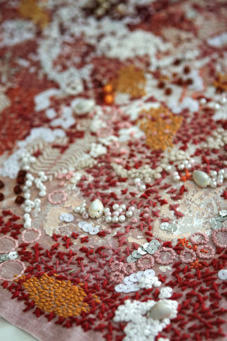 Original Abstract Nature Mixed Media by Roja Amiri