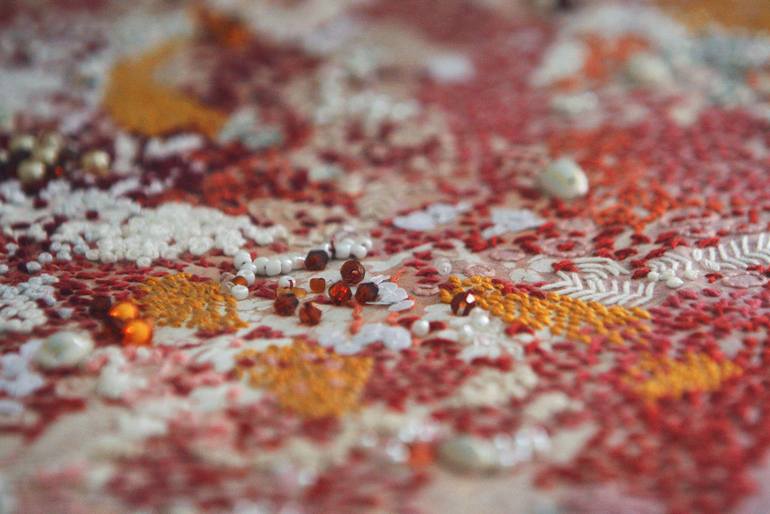 Original Abstract Nature Mixed Media by Roja Amiri